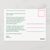 PEACE ON EARTH BUSINESS CUSTOM PHOTO Holiday ポストカード (裏面)