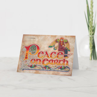 Peace on Earth Celtic Irish Crhistmasカード シーズンカード