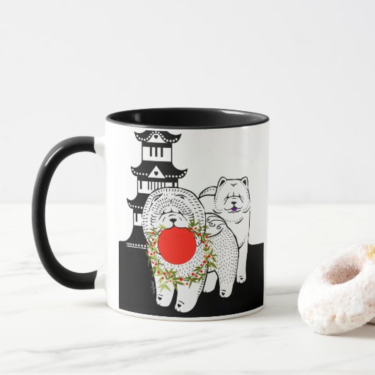 PEACE ON EARTH - Chow Mug Year of the Dog マグカップ (ドーナツ)