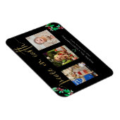 Peace on Earth Christmas 3 Photoリース水彩画 マグネット (右側)