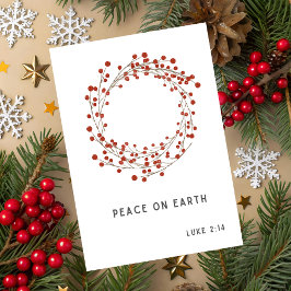 Peace on Earth Christmas Folded Holiday Card シーズンカード