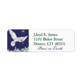 Peace on Earth Doveクリスマス ラベル (正面)