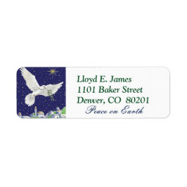 Peace on Earth Doveクリスマス ラベル