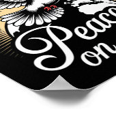 Peace On Earth Dove And Globe Peaceful Christmas  ポスター (角)