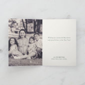 Peace on Earth Dove Cream写真クリスマスホリデー カード (内部)