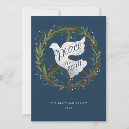 Peace on Earth Dove Peace Signリース非写真 シーズンカード