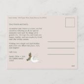 Peace on Earth Dovesクリスマスカスタム写真 シーズンポストカード (裏面)