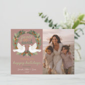 Peace on Earth Dovesクリスマスカスタム3 PHOTO シーズンカード (スタンド正面)