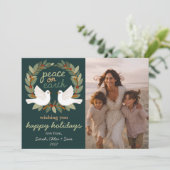 Peace on Earth Dovesクリスマスカスタム3 PHOTO シーズンカード (スタンド正面)