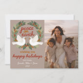Peace on Earth Dovesクリスマスカスタム3 PHOTO シーズンカード (正面)