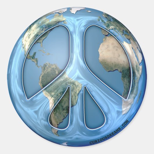 Peace on Earth Drkステッカー ラウンドシール (正面)