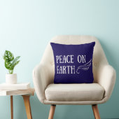 Peace on Earth Elegant Holiday Lettering クッション (椅子)