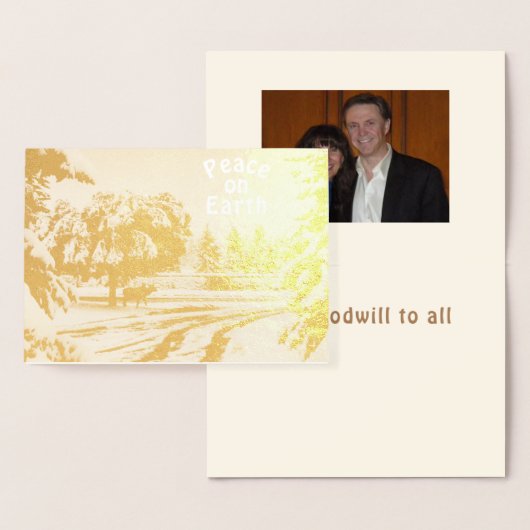 Peace on Earth Elkシーン金箔カード 箔カード (ディスプレー)