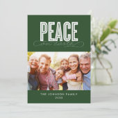 PEACE ON EARTH FAMILY写真クリスマス シーズンカード (スタンド正面)