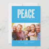 PEACE ON EARTH FAMILY写真クリスマス シーズンカード (正面)