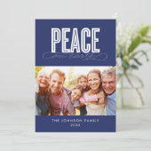 PEACE ON EARTH FAMILY写真クリスマス シーズンカード (スタンド正面)