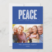 PEACE ON EARTH FAMILY写真クリスマス シーズンカード (正面)