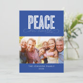 PEACE ON EARTH FAMILY写真クリスマス シーズンカード (スタンド正面)