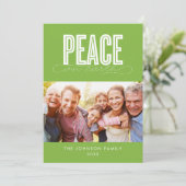 PEACE ON EARTH FAMILY写真クリスマス シーズンカード (スタンド正面)