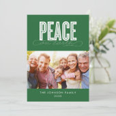 PEACE ON EARTH FAMILY写真クリスマス シーズンカード (スタンド正面)