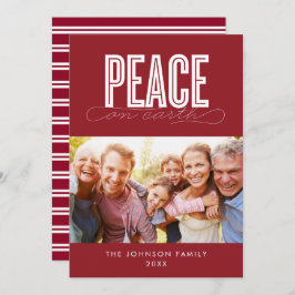 PEACE ON EARTH FAMILY写真クリスマス シーズンカード