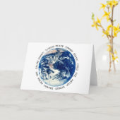 Peace on Earth Globeカード カード (黄色い花)