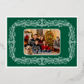 Peace On Earth Green、フレームドット、金ゴールド 箔シーズンカード (裏面)