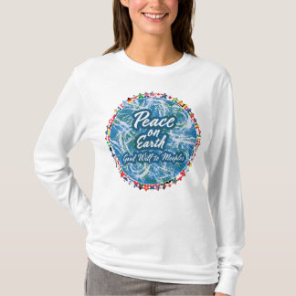 Peace on Earth Meelples女性シャツ Tシャツ