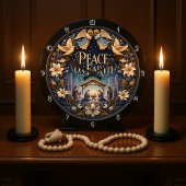 Peace on Earth Nativity Angel ラージ壁時計