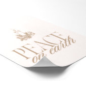 Peace on Earth Neutral Candle Christmas Poster ポスター (角)