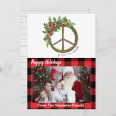 Peace On Earth Peaceのクリスマスカード シーズンカード (正面/裏面)