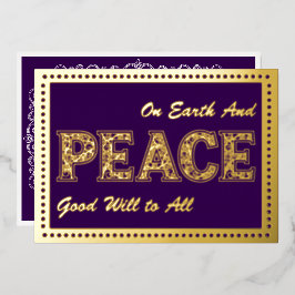 Peace On Earth Purple、フレームドット、金ゴールド 箔シーズンカード