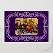 Peace On Earth Purple、フレームドット、金ゴールド 箔シーズンカード (裏面)