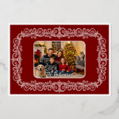 Peace On Earth Red、フレームドット、金ゴールド 箔シーズンカード (裏面)