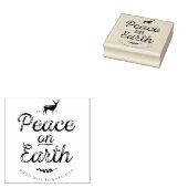 Peace on Earth Reindeer Christmas Art Stamp ラバースタンプ (押印)