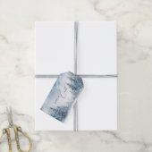 Peace on Earth Soft Blue Forest Christmas ギフトタグ (より糸付き)