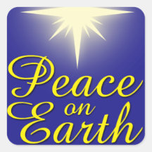 Peace on Earth Starクリスマスステッカー