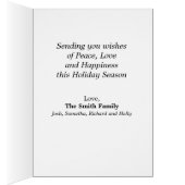 Peace on Earth Star Holidayフォトグリーティングカード (内側 (右))