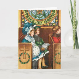 Peace on Earth Vintageクリスマスカード シーズンカード