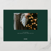 Peace on Earth Waterカラーグリーンリー金ゴールド 箔シーズンカード (裏面)