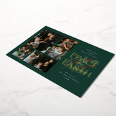 Peace on Earth Waterカラーグリーンリー金ゴールド 箔シーズンカード (回転した状態)