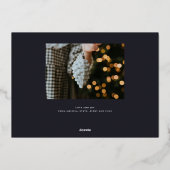 Peace on Earth Waterカラーグリーンリー金ゴールド 箔シーズンカード (裏面)