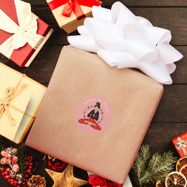 Peace on Earth Yogi Sticker ラウンドシール