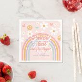 Peace Out シングル数字 10歳の誕生日 スタンダードカクテルナプキン (インサイチュ)