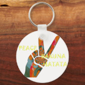 Peace Out:ハクナ・マタタ・ビベス徴候 キーホルダー (正面)