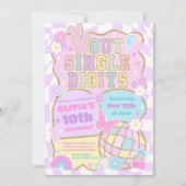 Peace Out 独身の Digitsバ名門私立校風のラス誕生日 招待状 (正面)