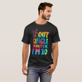 Peace Out 独身の Digits I'm 10桁の絞り染め Tシャツ (正面フル)