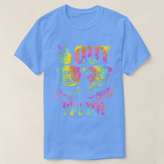 Peace Out 独身の Digits Im 10 Tye Dye 10th Day Tシャツ (デザイン正面)