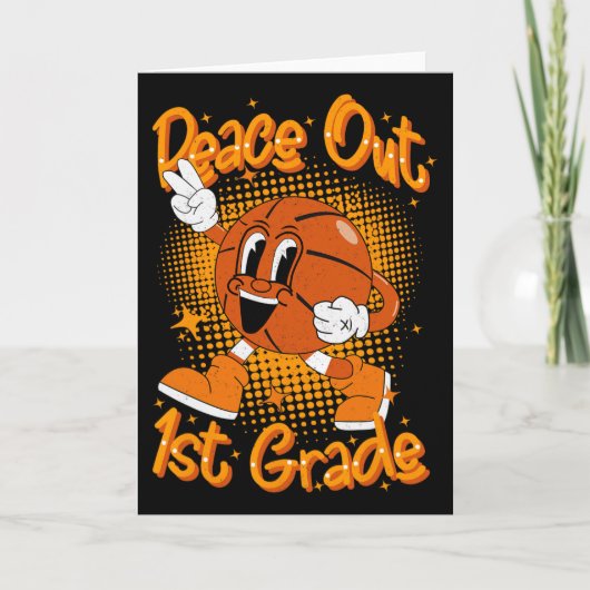 Peace Out 1st First Grade Graduation Last Day Of S カード (正面)