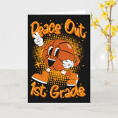 Peace Out 1st First Grade Graduation Last Day Of S カード (黄色い花)